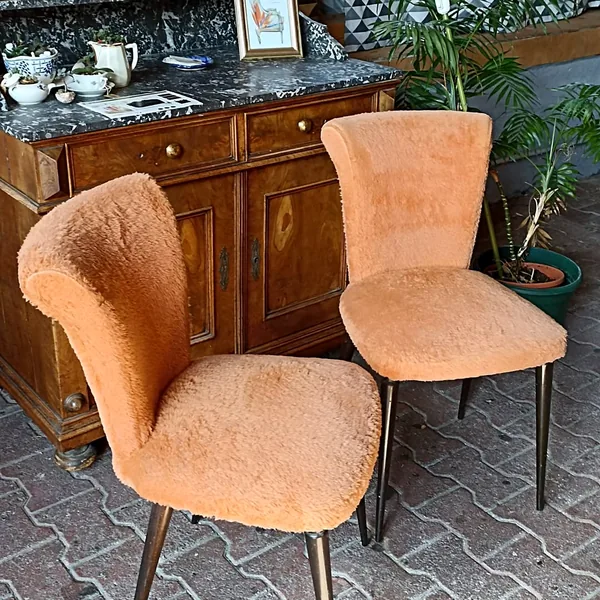 Paire de chaises « moumoute », la paire
